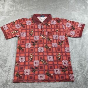 Vintage Powerbilt Polo Shirt Mens Small Red Bird Duck Hunt Golf Casual 90s USA